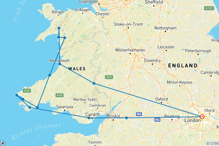 Map of Welsh Wanderer - 5 days