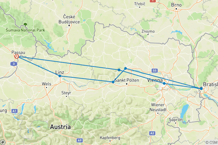 Karte von Donau Erlebnis 2026