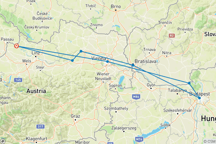 Karte von Donau Klassiker 2026