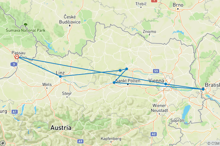 Karte von Donau Erlebnis 2026