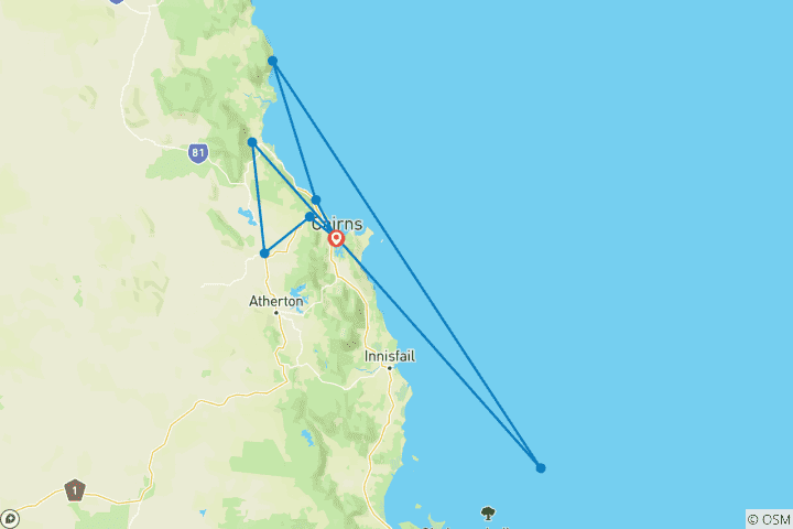 Map of Daintree & Cape Tribulation Adventure