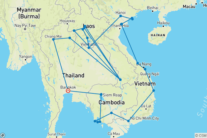 Map of Epic South East Asia (28 destinations)