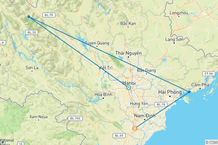 Carte du circuit Circuit en famille dans le nord du Vietnam : Sapa, Baie d'Halong, Ninh Binh