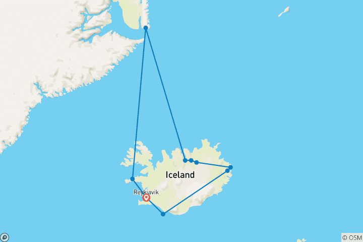 Map of Iceland and Arctic Explorer Reykjavik Return (2025)