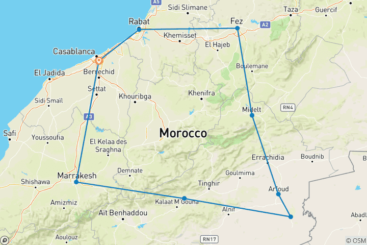 Map of Colors of Morocco  (2025)