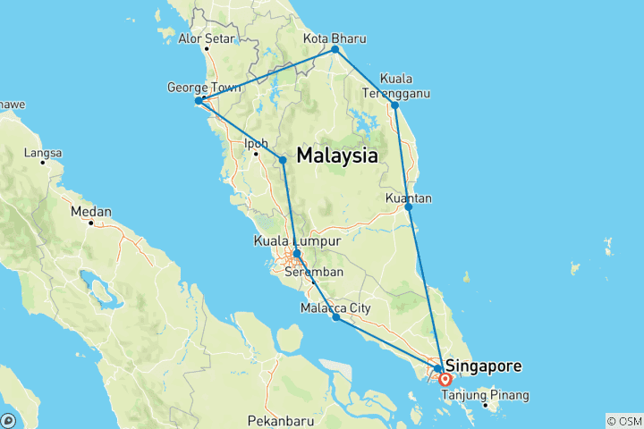 Karte von Ronda Ronda: Singapur bis Singapur