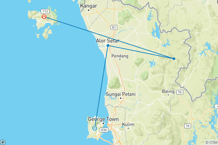 Carte du circuit Ulu Muda : Un rendez-vous avec la nature