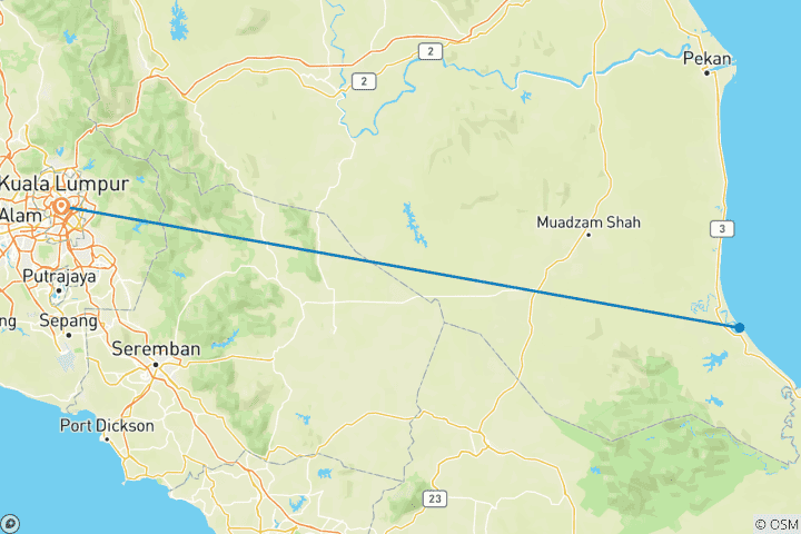 Carte du circuit Exploration de la forêt tropicale de Rompin