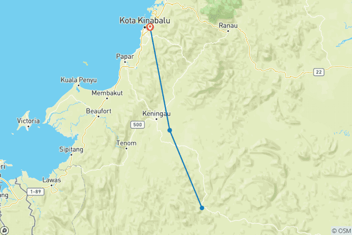 Carte du circuit Orou Sapulot 4 jours