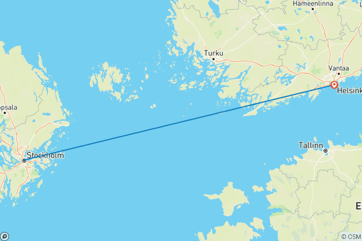 Map of Stockholm Meets Helsinki: City Sights & Scandic Nights