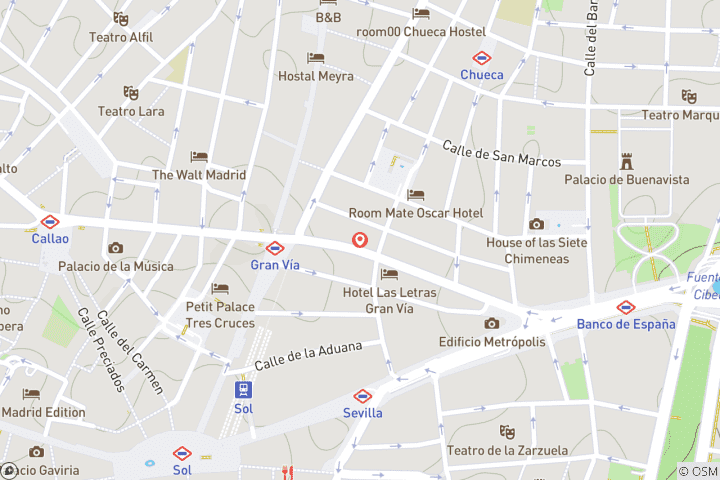 Map of Madrid in 4 days