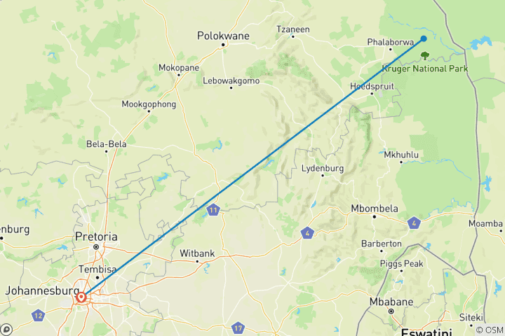 Map of 5-Day Simbavati George Camp,(Greater Kruger) All-Inclusive