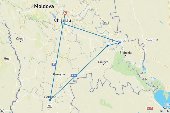 Map of East European Discovery – Moldova’s Transnistria and Gagauzia