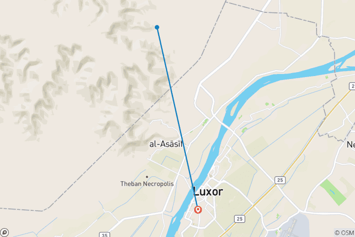 Carte du circuit Séjour à Louxor - 5 étoiles - 5 jours