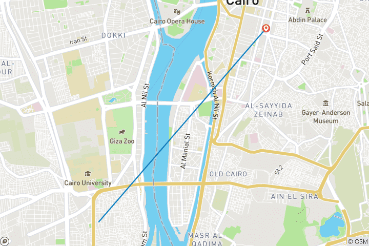 Map of 2 days Private in Giza and Cairo