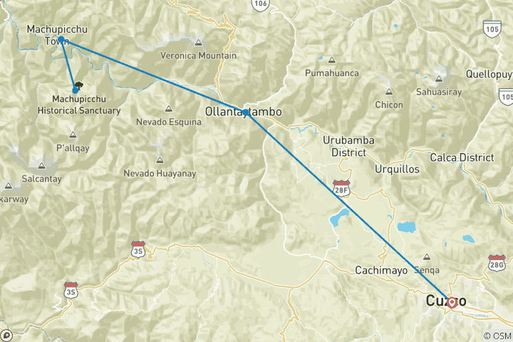 Map of Solo Cusco 3D/2N