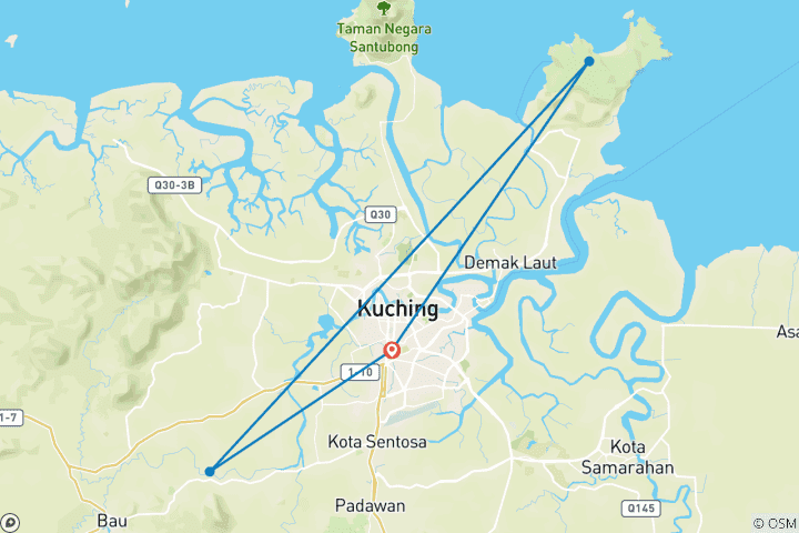 Map of 8D7N Borneo Family Cycling Holiday