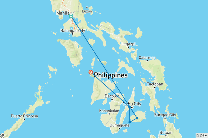 Map of The Beauty of the Philippines 10 Days