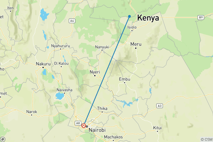 Map of The Northern Haven of Kenya (3 Days Samburu Package) on  4x4 Landcruiser Jeep