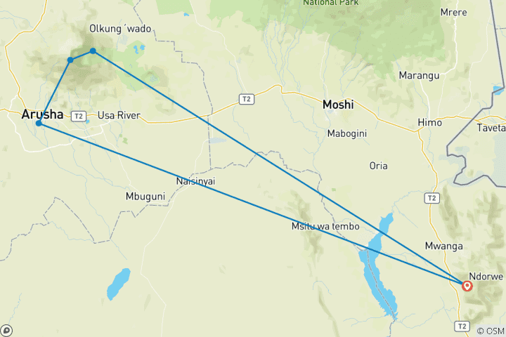 Mapa de Trekking al Monte Meru