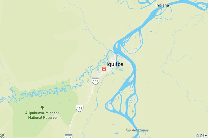 Map of 4-Day Amazon Eco-Adventure: Thrills In The Rainforest Of Iquitos