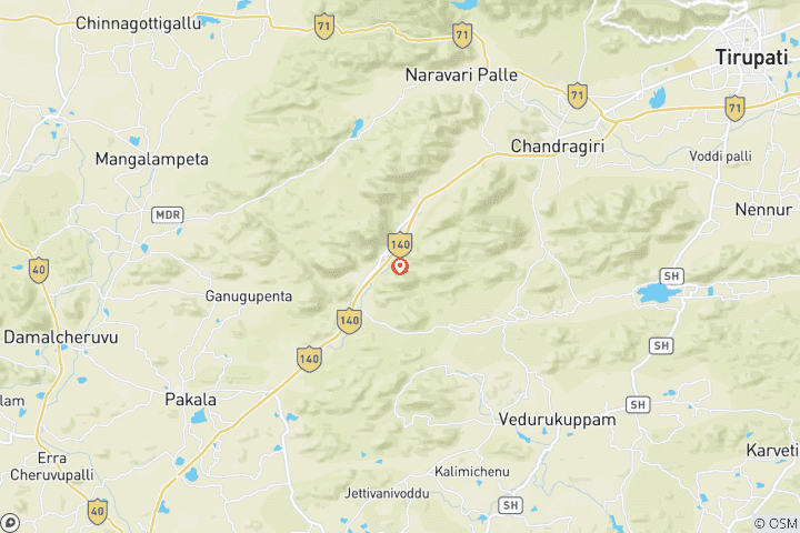 Mapa de Circuito de un día a Chandragiri