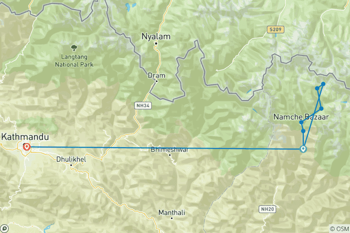 Map of Everest Base Camp