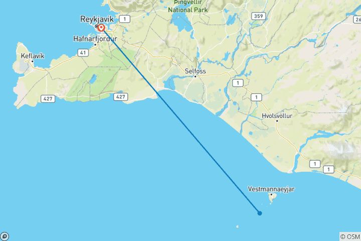 Map of 3 Day - Iceland’s Highlands and Volcano Adventure