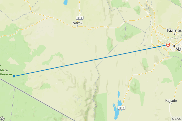Carte du circuit Circuit de 3 jours au Kenya pour la migration des gnous de Masaimara (en groupe)