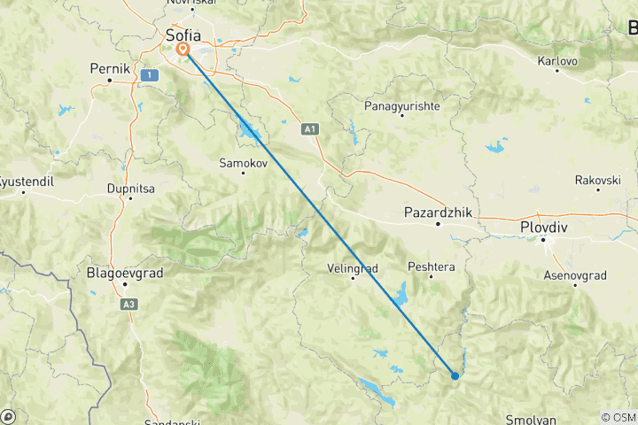 Mapa de Avistamiento de osos pardos en Bulgaria