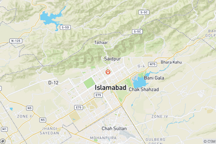 Kaart van IslamabadagenStadsRondreis door