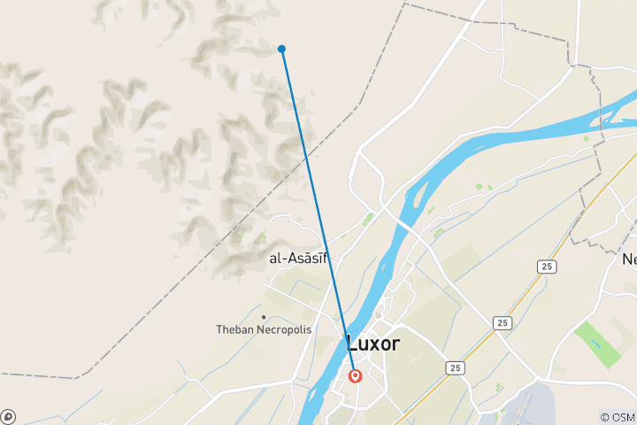 Map of Best Of Luxor Top Attractions: East and West Banks Tours in 2 Days