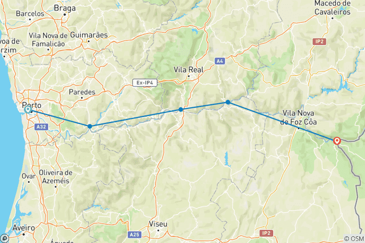 Map of Flavors of Portugal & Spain 2025 Start Porto, End Vega de Terrón