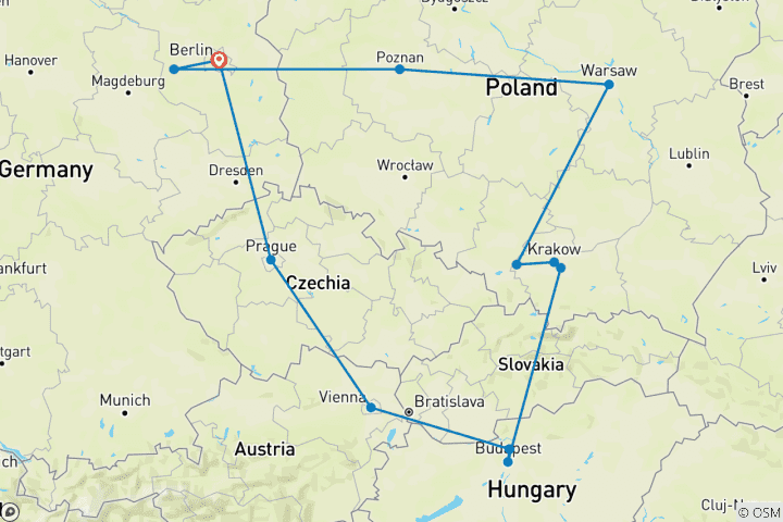 Map of Bohemian Highlights (End End Berlin, 13 Days)