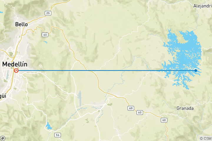 Map of 4 Days Colombia: Medellín and Magical Guatape