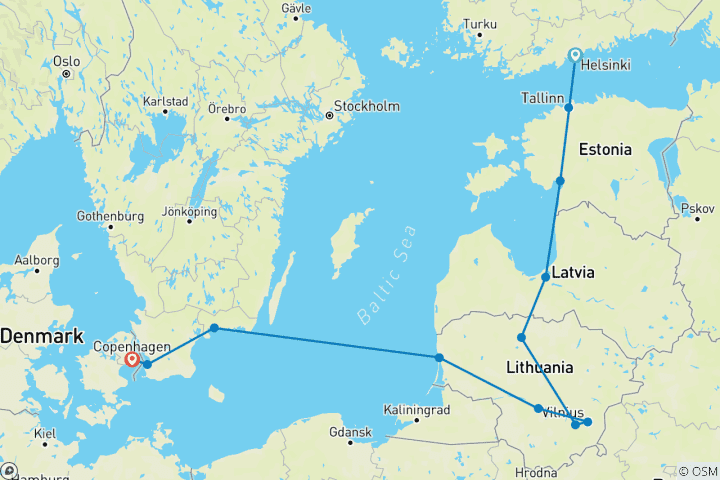 Map of Nordic & Baltic Escape