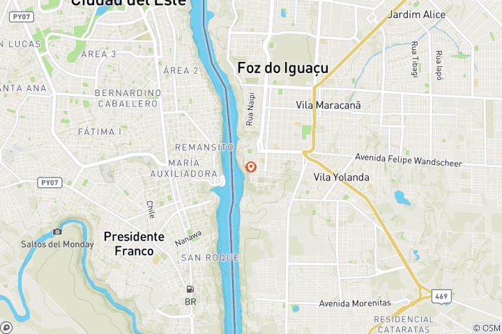 Map of 3 Days at the Majestic Iguazu Falls – Brazil & Argentina