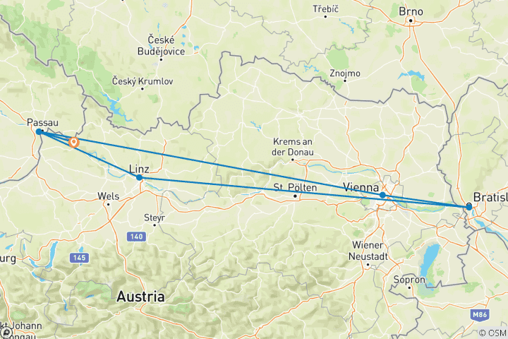 Kaart van Donau advent seizoen 2024