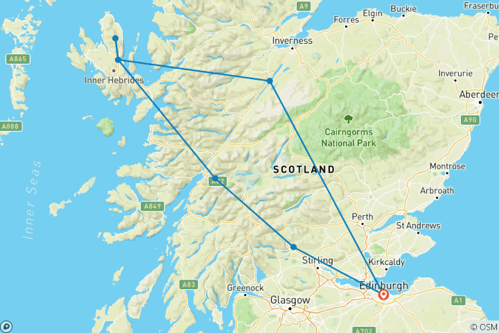 Map of Isle of Skye Discovery - 3 days