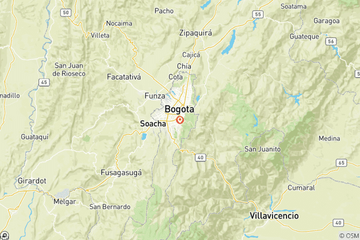 Carte du circuit Escapade sociale de 5 jours à Bogota : Culture, cathédrale de sel et café - Colombie