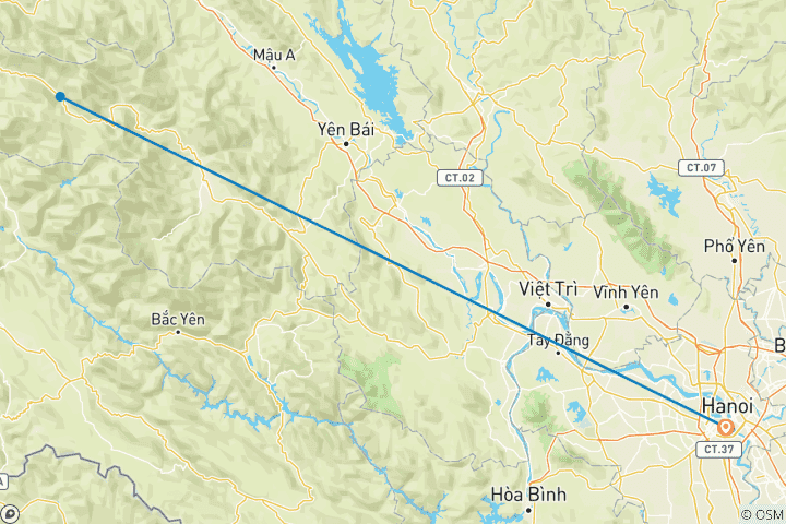Mapa de Mu Cang Chai Essentials - 3 días 2 noches [Excursión Privada]