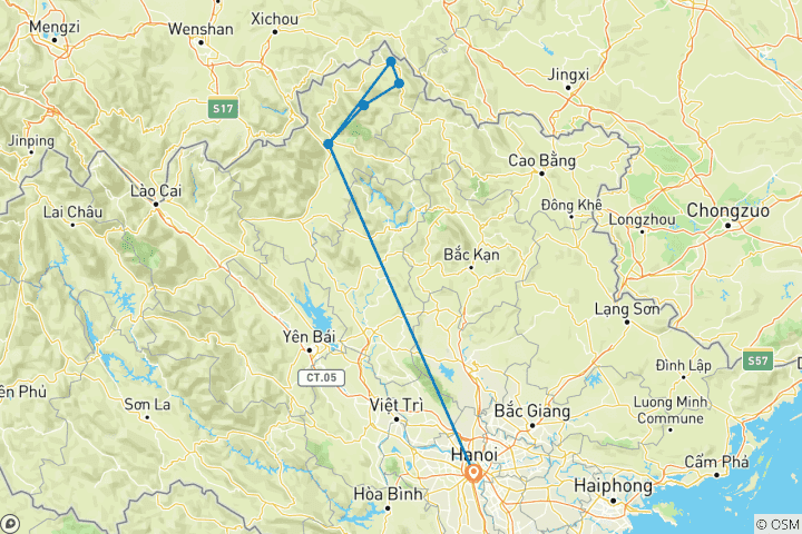 Kaart van Essentiële Ha Giang - 5 dagen 4 nachten [Privé Tour].