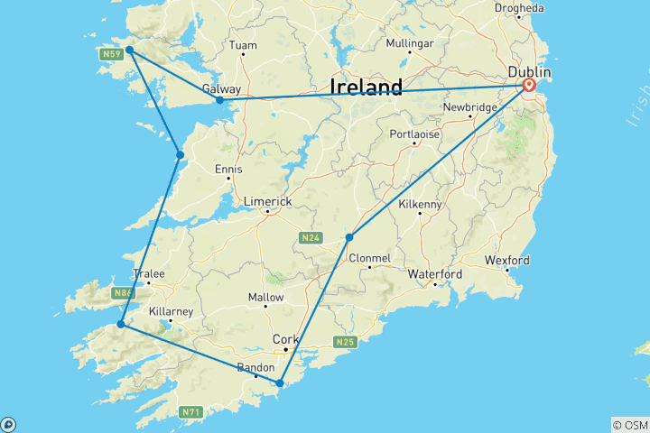Kaart van Keltische natuurwonderen – een ontdekkingsreis door de wilde schoonheid van Ierland