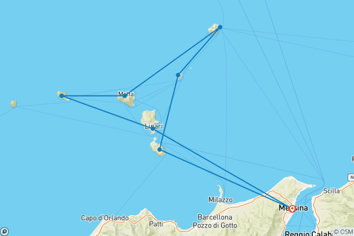 Karte von Sizilien: Segeln im Mittelmeer