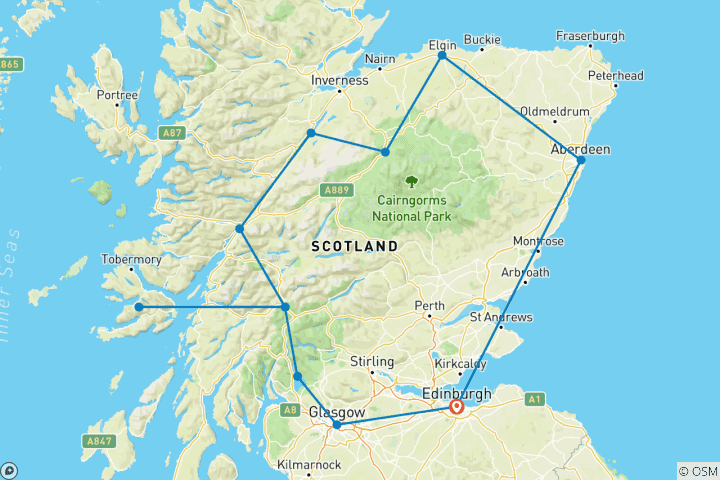 Kaart van Het beste van Schotland