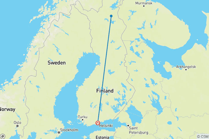 Map of The Northern Lights of Finland  (2025)