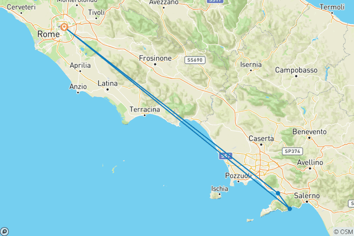 Map of Magical Amalfi Coast - 3 Days