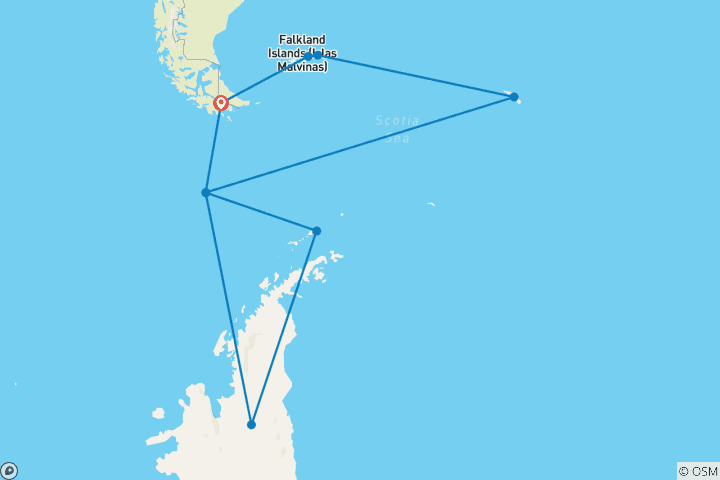 Map of Epic Falkland Islands, South Georgia & Antarctica