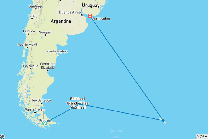 Mapa de Islas Salvajes del Atlántico Sur