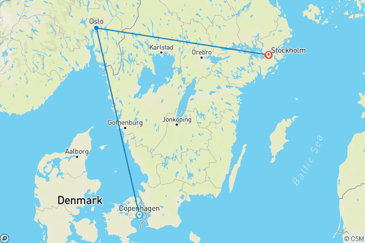 Kaart van Scandinavië op jouw manier